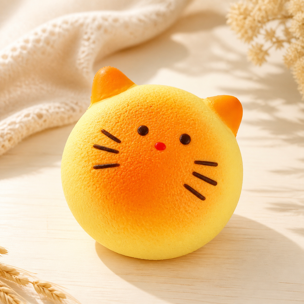Kitten Cookie Slow-Rising PU Squishy Toy – 8.5 cm