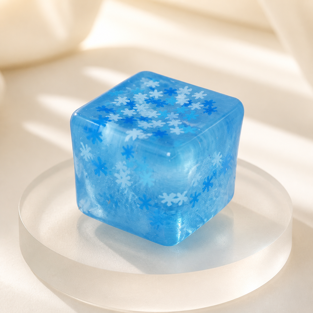 Snowflake Ice Cube Sensory Squishy Toy – 5 cm