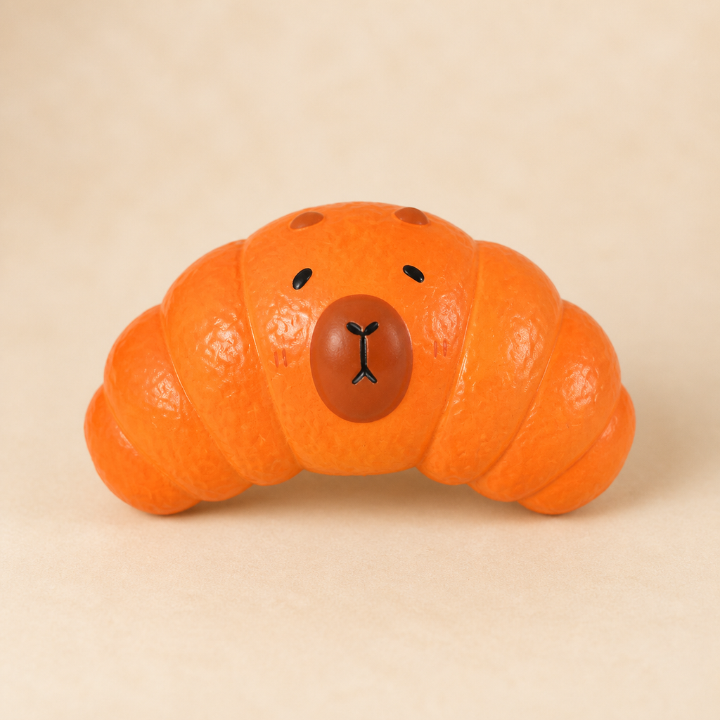 Capybara Croissant Slow-Rising PU Squishy Toy – 12.8 cm
