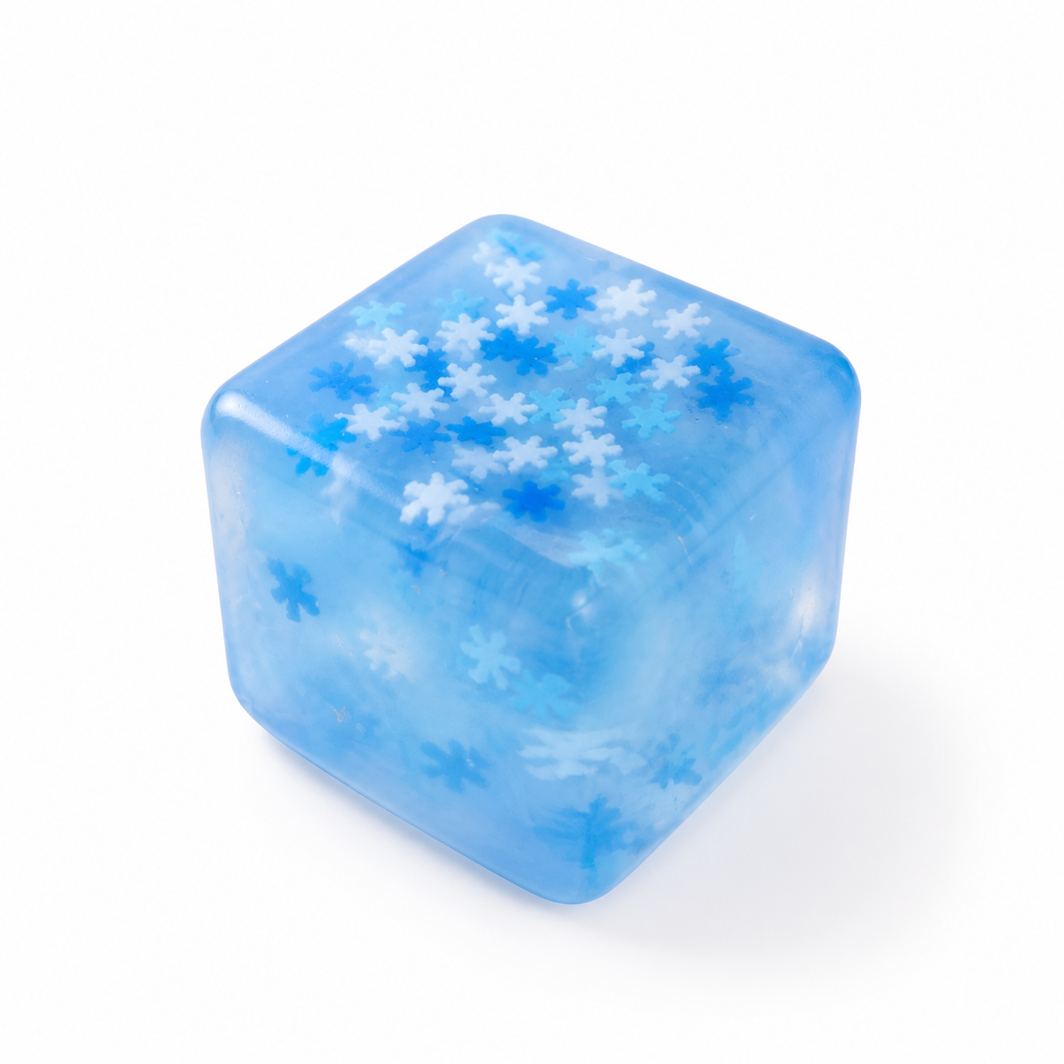 Snowflake Ice Cube Sensory Squishy Toy – 5 cm