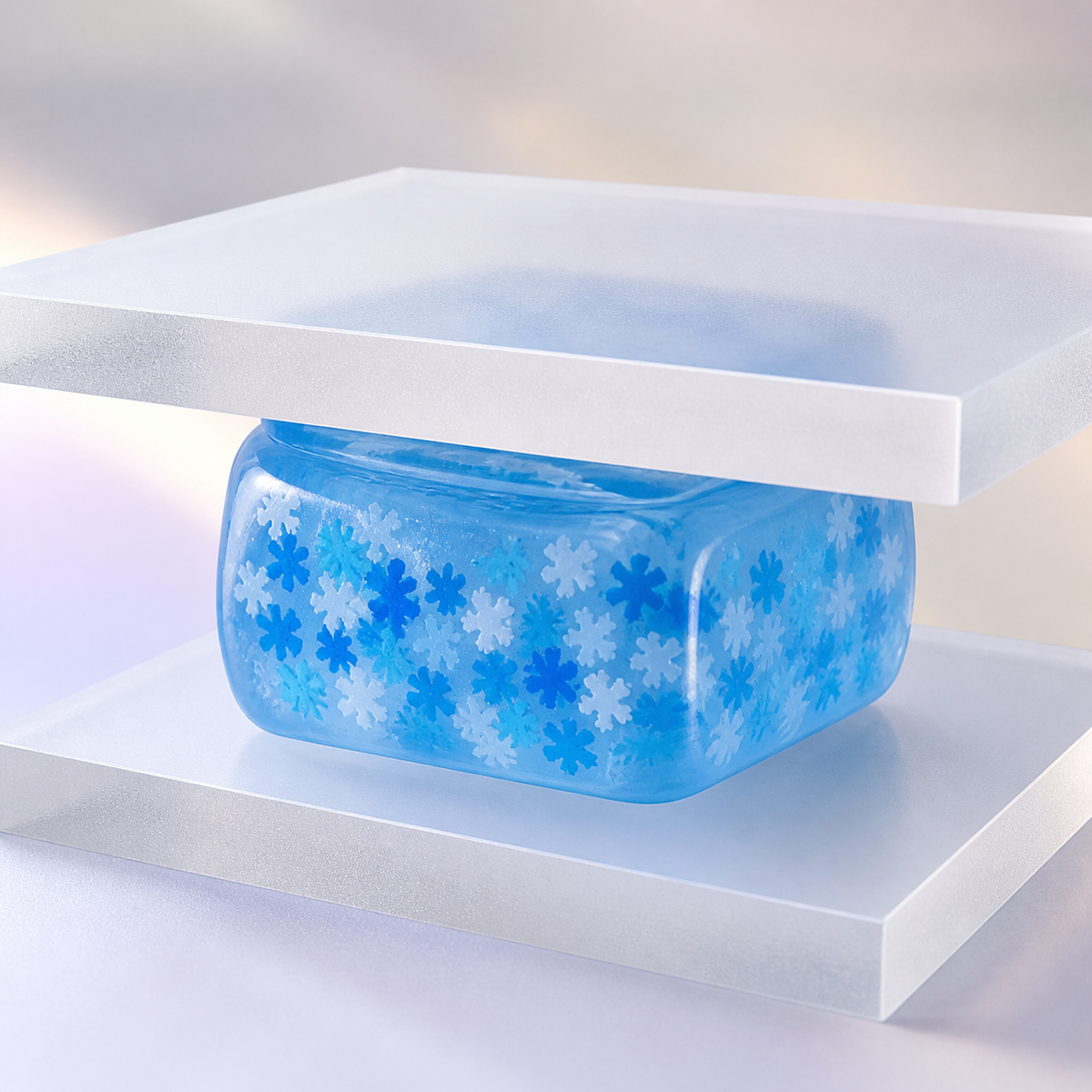 Snowflake Ice Cube Sensory Squishy Toy – 5 cm