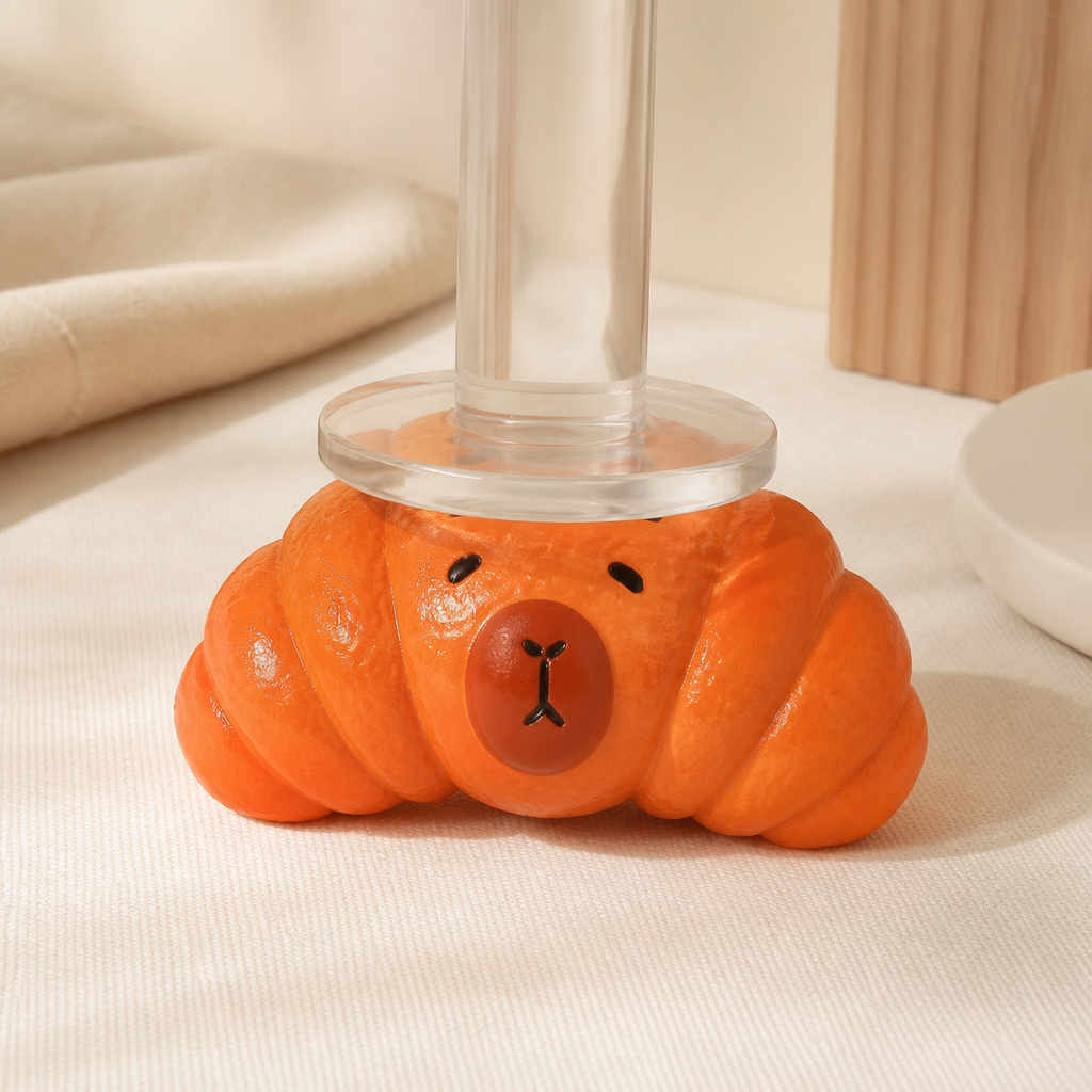 Capybara Croissant Slow-Rising PU Squishy Toy – 12.8 cm