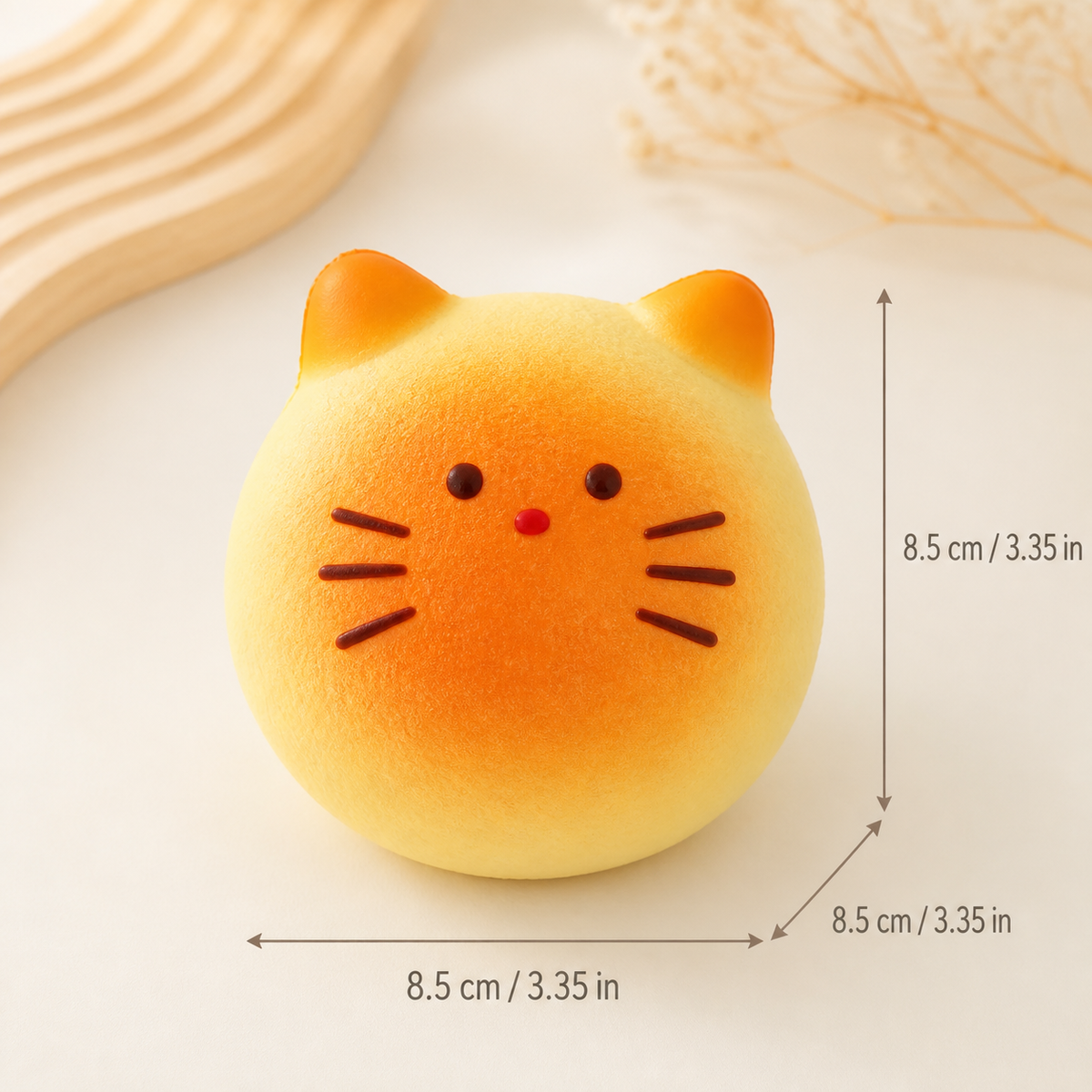 Kitten Cookie Slow-Rising PU Squishy Toy – 8.5 cm