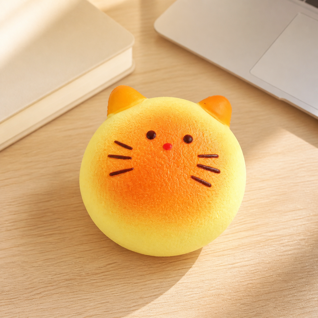 Kitten Cookie Slow-Rising PU Squishy Toy – 8.5 cm
