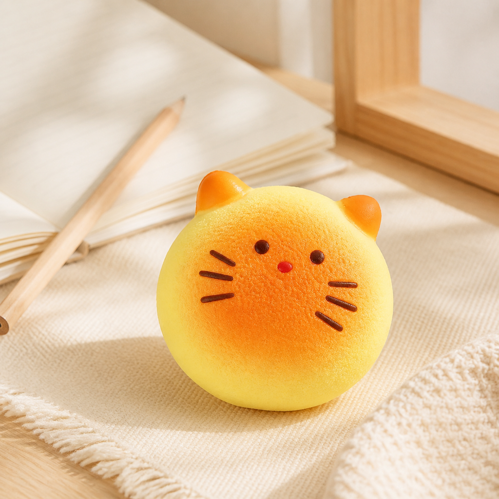 Kitten Cookie Slow-Rising PU Squishy Toy – 8.5 cm