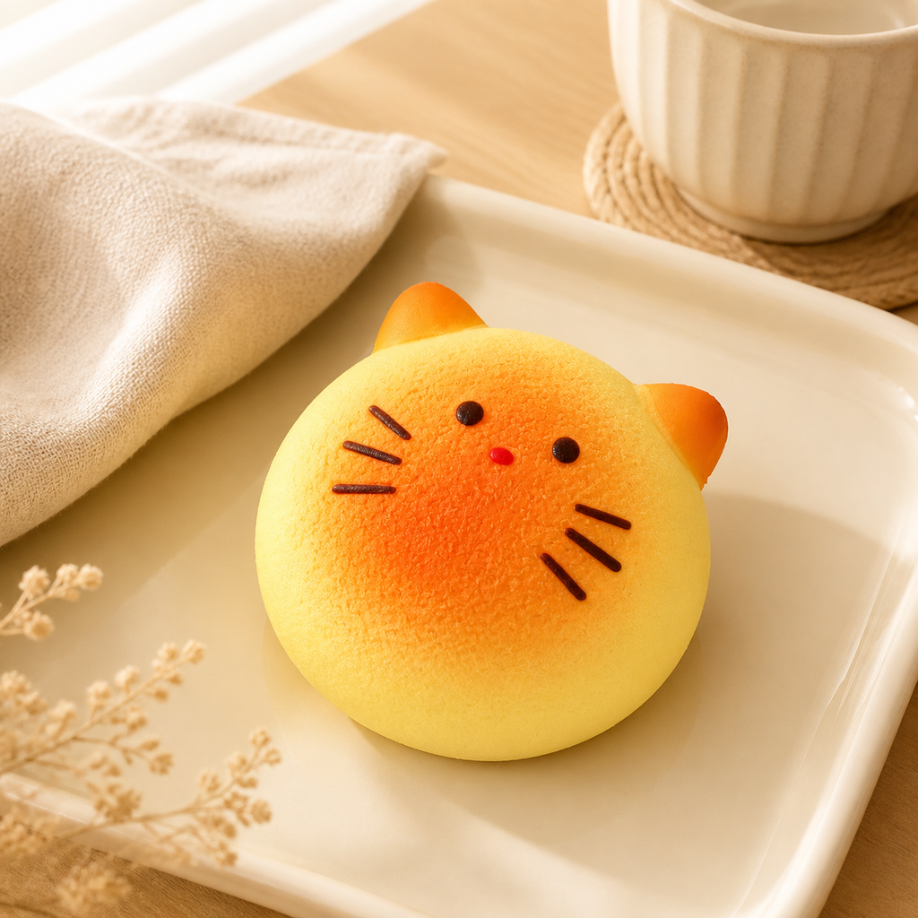 Kitten Cookie Slow-Rising PU Squishy Toy – 8.5 cm