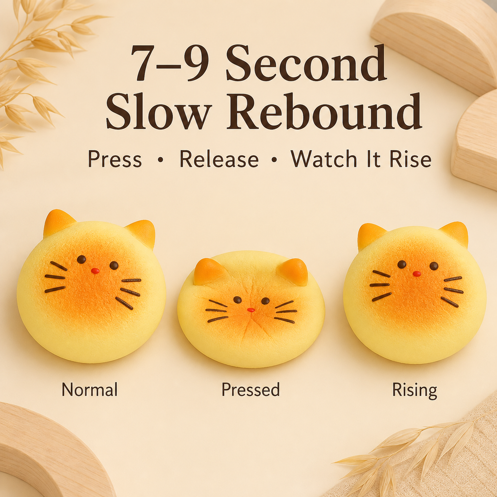 Kitten Cookie Slow-Rising PU Squishy Toy – 8.5 cm